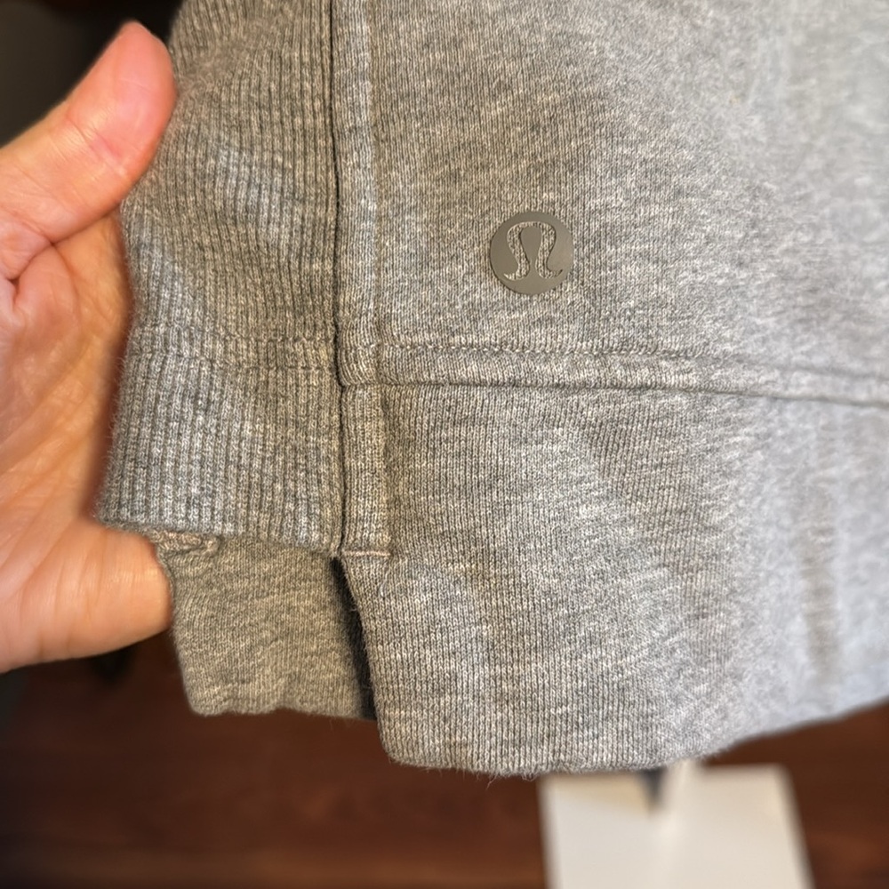 Lululemon Press Pause Pullover Sweatshirt Sz 2 Heathered Medium Grey 232 - Picture 5 of 6